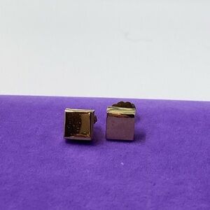 💛 Vintage Avon Gold Plated Square Earrings